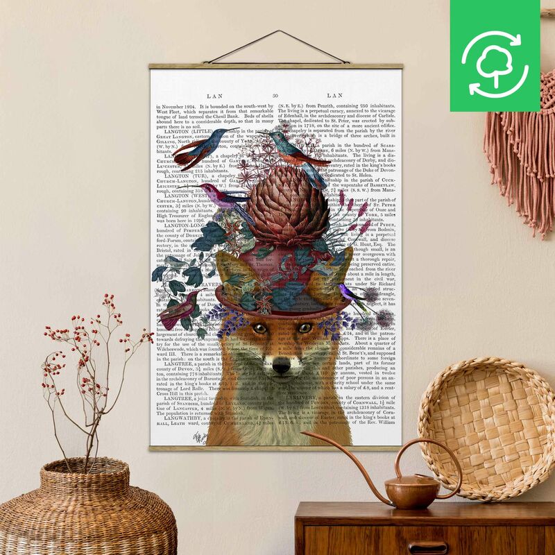 

Imagen de tela - Fowler - Fox With Artichoke - Alto 3:2 Dimensión LxA: 120cm x 80cm