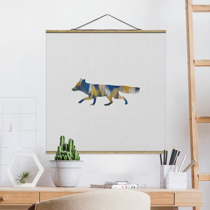 

Imagen de tela - Fox In Blue And Yellow - Cuadrado 1:1 Dimensión LxA: 50cm x 50cm