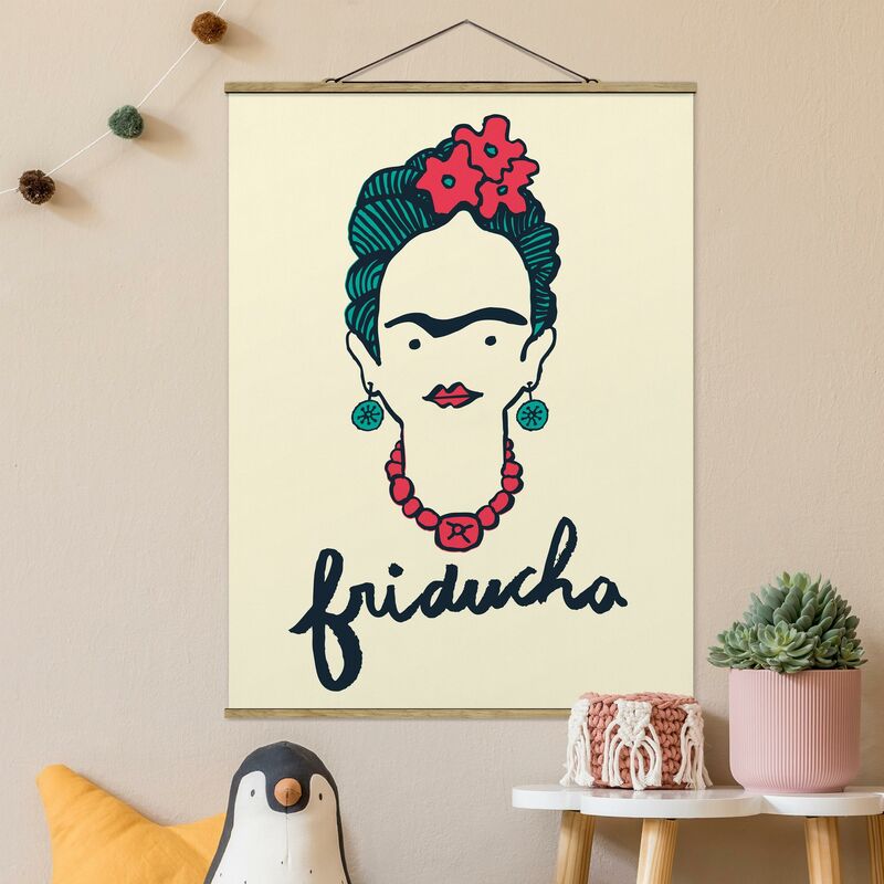 

Imagen de tela - Frida Kahlo - Friducha - Alto 4:3 Dimensión LxA: 106.5cm x 80cm