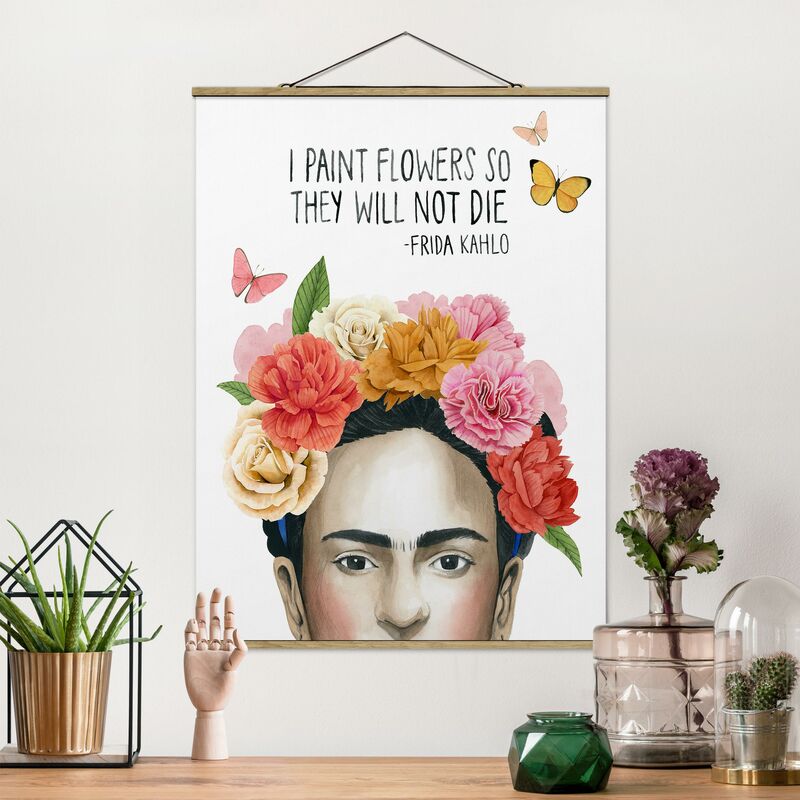 

Imagen de tela - Frida's Thoughts - Flowers - Alto 4:3 Dimensión LxA: 106.5cm x 80cm