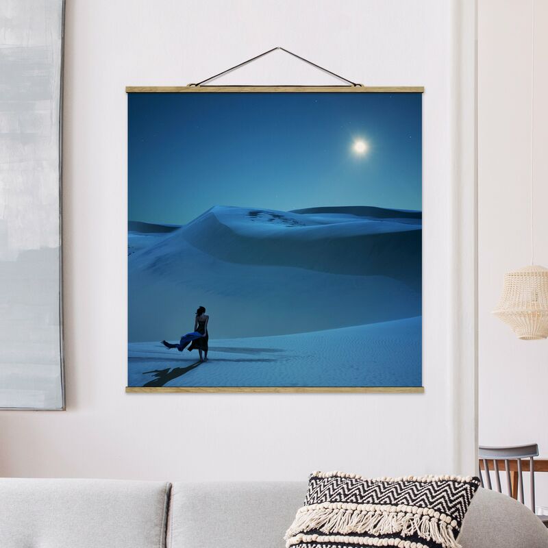 

Imagen de tela - Full Moon Over The Desert - Cuadrado 1:1 Dimensión LxA: 35cm x 35cm