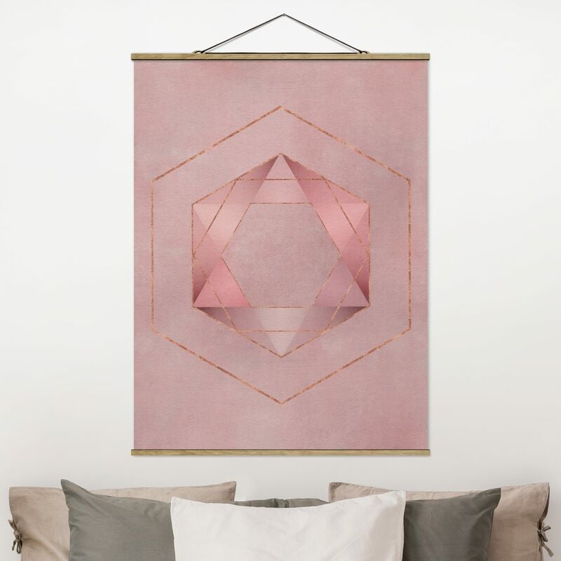 

Imagen de tela - Geometry In Pink And Gold I - Alto 4:3 Dimensión LxA: 46.5cm x 35cm