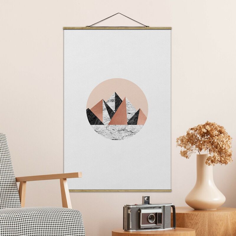 

Imagen de tela - Geometrical Landscape In A Circle - Alto 3:2 Dimensión LxA: 150cm x 100cm