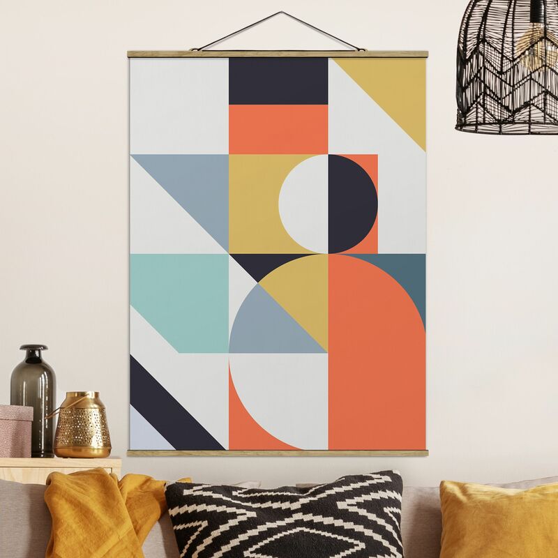 

Imagen de tela - Geometrical Shapes Colourful ll - Alto 4:3 Dimensión LxA: 133.5cm x 100cm