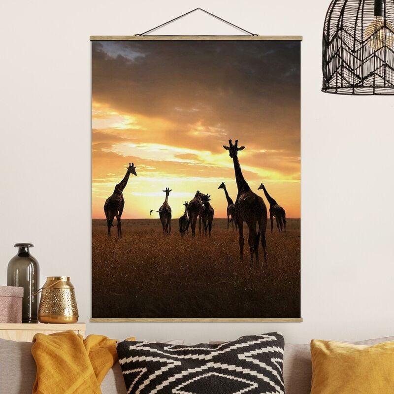 

Imagen de tela - Giraffe Family - Alto 4:3 Dimensión LxA: 46.5cm x 35cm