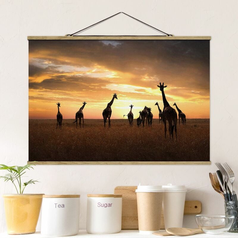 

Imagen de tela - Giraffe Family - Apaisado 2:3 Dimensión LxA: 33.5cm x 50cm