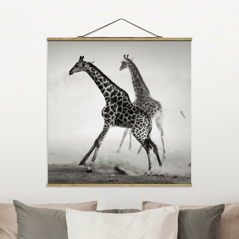 

Imagen de tela - Giraffe Hunting - Cuadrado 1:1 Dimensión LxA: 35cm x 35cm