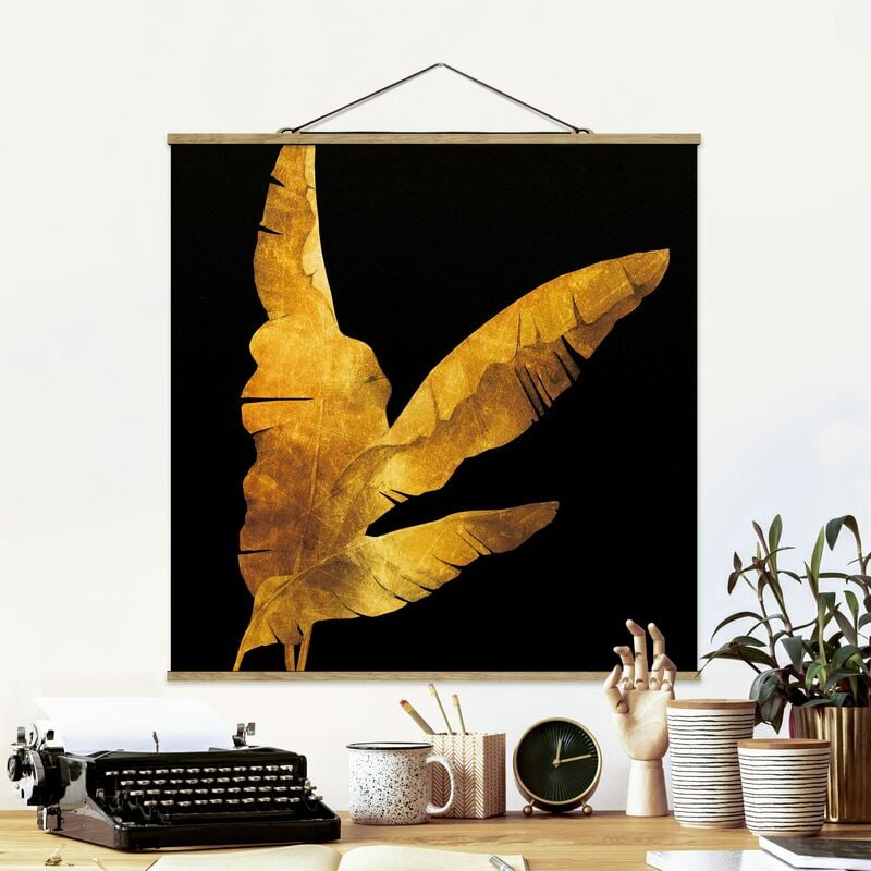 

Imagen de tela - Gold - Banana Tree On Black - Cuadrado 1:1 Dimensión LxA: 80cm x 80cm
