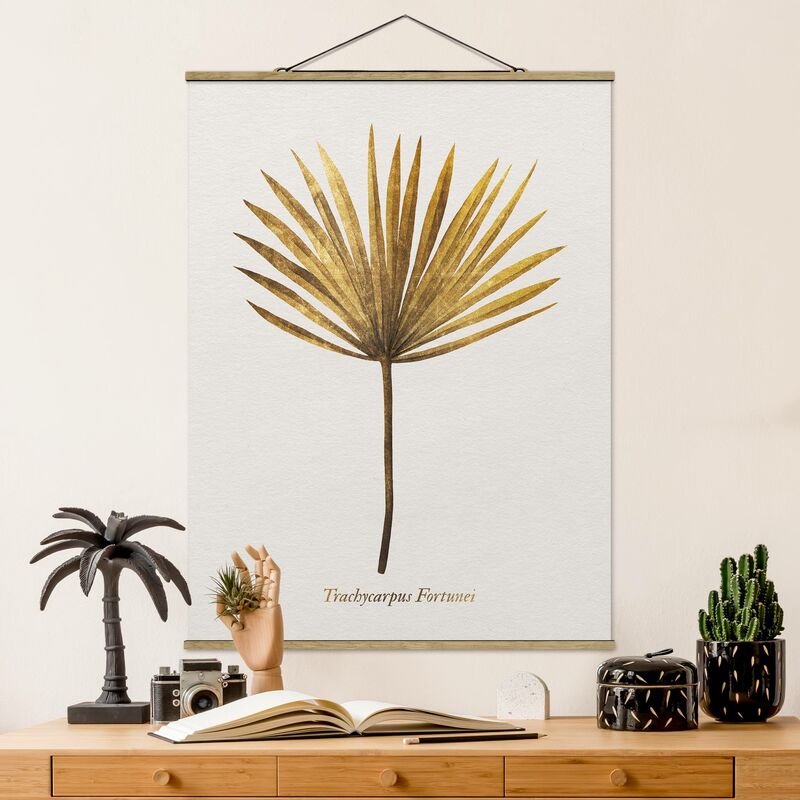 

Imagen de tela - Gold - Palm Leaf - Alto 4:3 Dimensión LxA: 133.5cm x 100cm