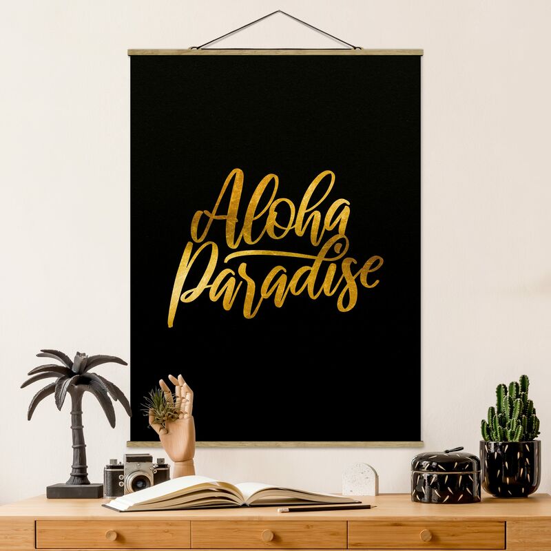 

Imagen de tela - Gold - Aloha Paradise On Black - Alto 4:3 Dimensión LxA: 66.4cm x 50cm