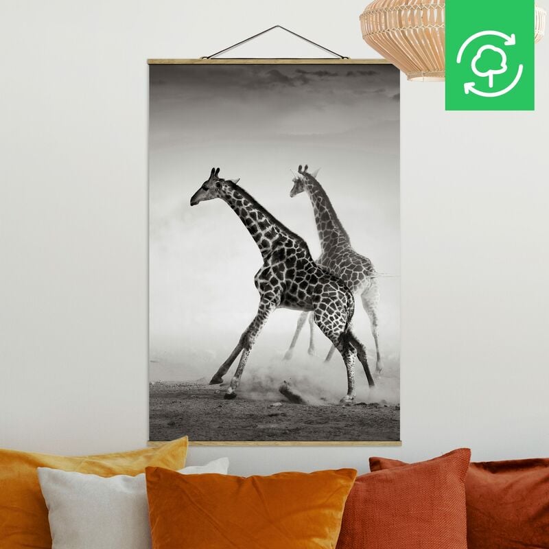 

Imagen de tela - Giraffe Hunting - Alto 3:2 Dimensión LxA: 52.5cm x 35cm