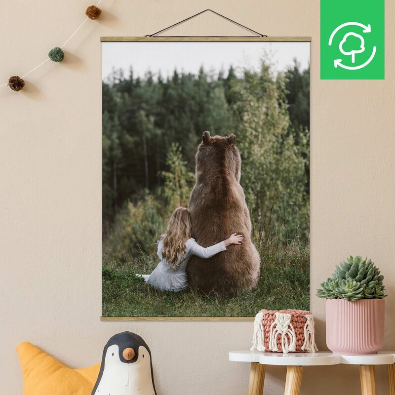 

Imagen de tela - Girl With Brown Bear - Alto 4:3 Dimensión LxA: 106.5cm x 80cm