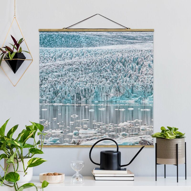 

Imagen de tela - Glacier On Iceland - Cuadrado 1:1 Dimensión LxA: 50cm x 50cm