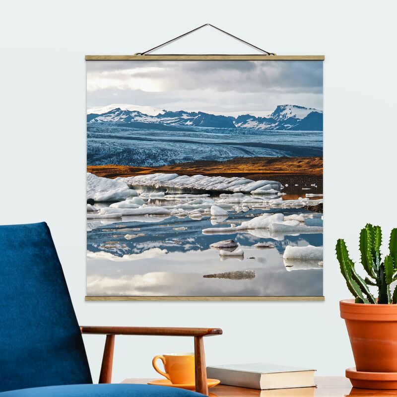

Imagen de tela - Glacier Lagoon - Cuadrado 1:1 Dimensión LxA: 35cm x 35cm