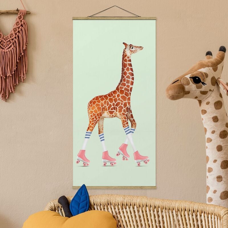 

Imagen de tela - Giraffe With Roller Skates - Alto 2:1 Dimensión LxA: 70cm x 35cm