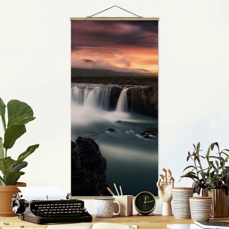 

Imagen de tela - Goafoss Waterfall In Iceland - Alto 2:1 Dimensión LxA: 100cm x 50cm