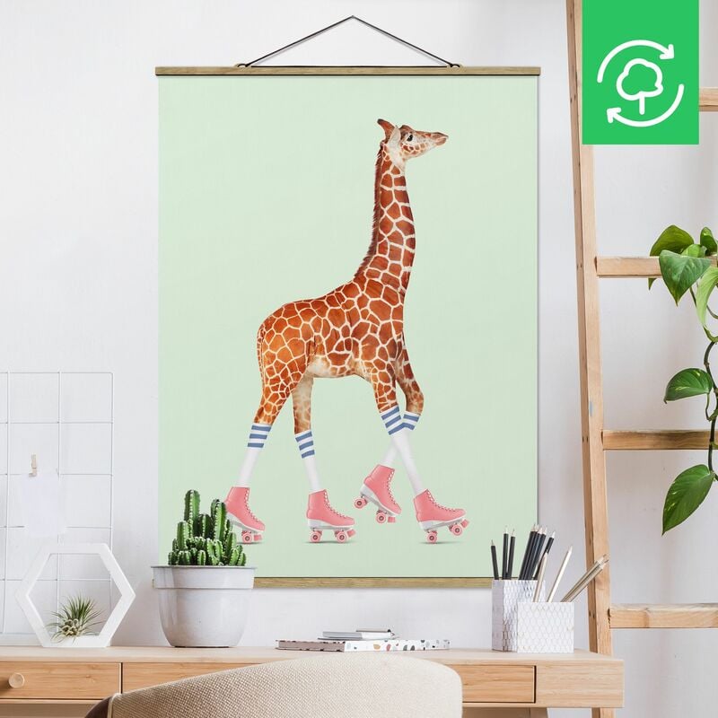 

Imagen de tela - Giraffe With Roller Skates - Alto 4:3 Dimensión LxA: 66.4cm x 50cm