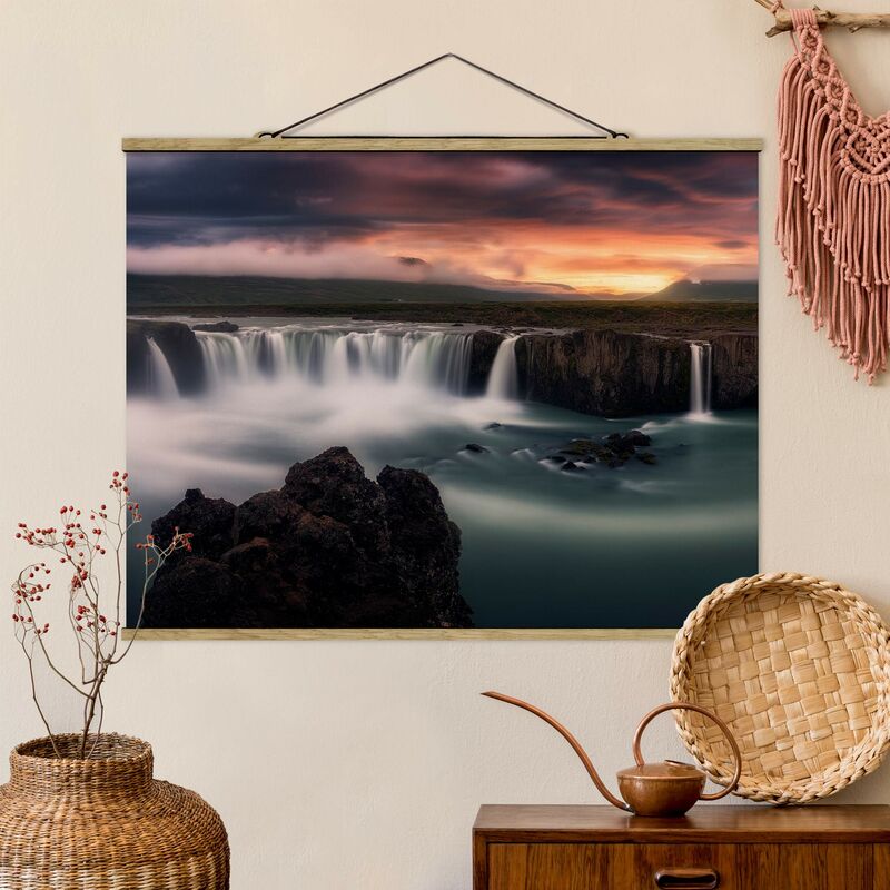 

Imagen de tela - Goðafoss Waterfall In Iceland - Apaisado 3:4 Dimensión LxA: 37.5cm x 50cm