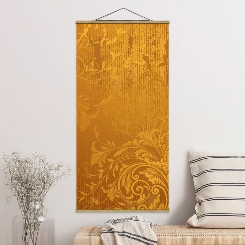

Imagen de tela - Golden Flora - Alto 2:1 Dimensión LxA: 100cm x 50cm