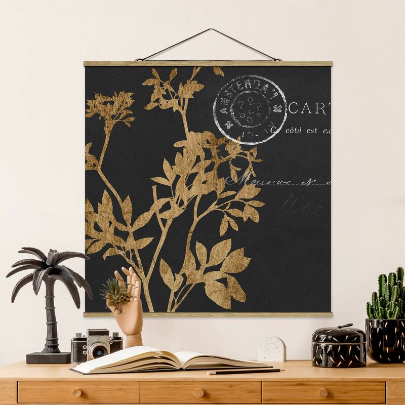 

Imagen de tela - Golden Leaves On Mocha I - Cuadrado 1:1 Dimensión LxA: 50cm x 50cm