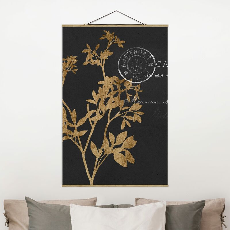 

Imagen de tela - Golden Leaves On Mocha I - Alto 3:2 Dimensión LxA: 150cm x 100cm