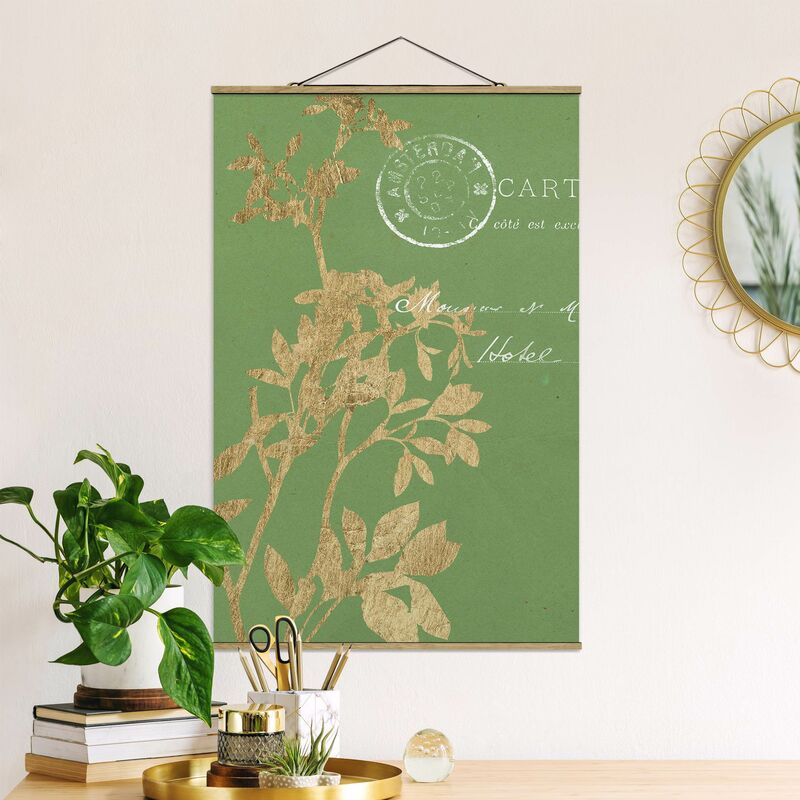 

Imagen de tela - Golden Leaves On Lind I - Alto 3:2 Dimensión LxA: 120cm x 80cm