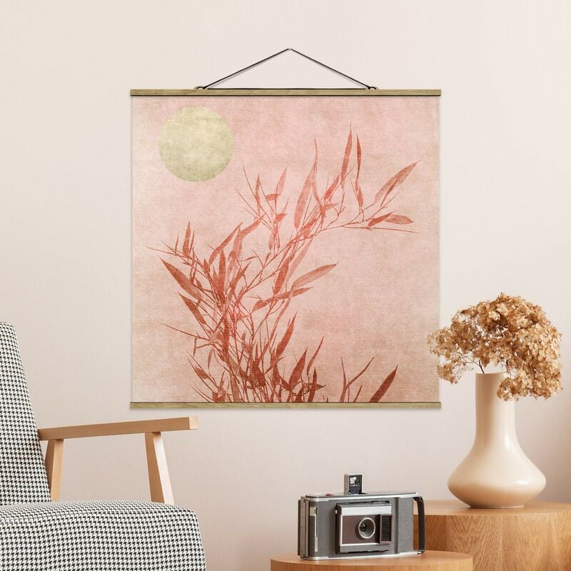 

Imagen de tela - Golden Sun Pink Bamboo - Cuadrado 1:1 Dimensión LxA: 50cm x 50cm
