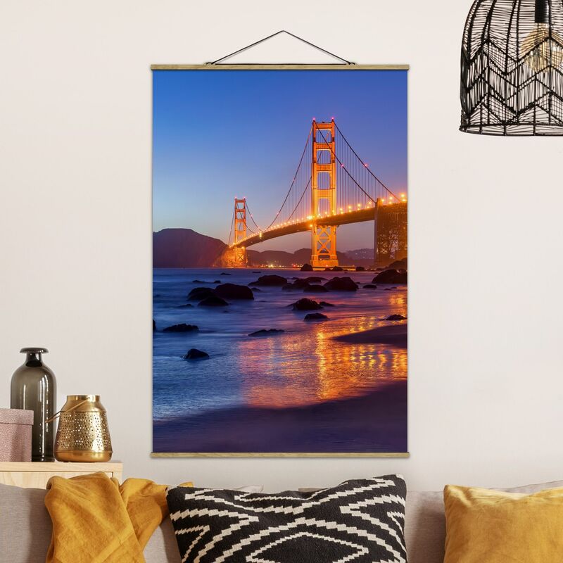 

Imagen de tela - Golden Gate Bridge At Dusk - Alto 3:2 Dimensión LxA: 75cm x 50cm