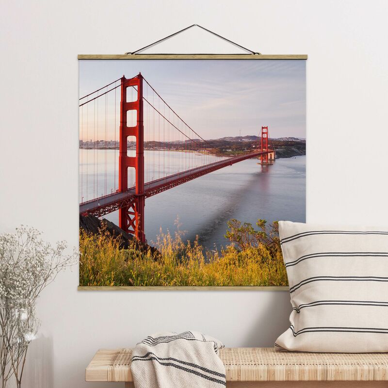 

Imagen de tela - Golden Gate Bridge In San Francisco - Cuadrado 1:1 Dimensión LxA: 35cm x 35cm
