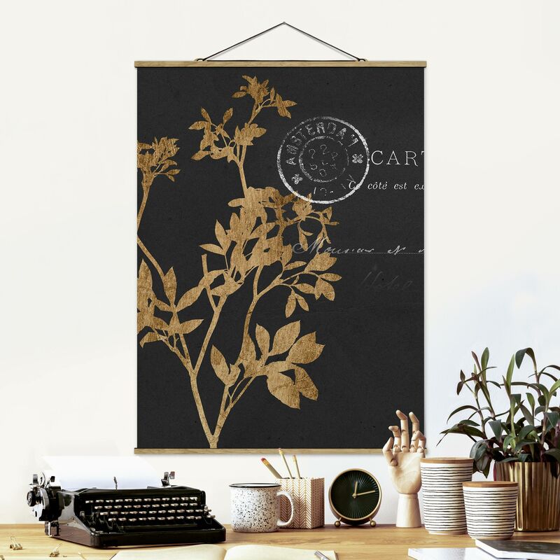 

Imagen de tela - Golden Leaves On Mocha I - Alto 4:3 Dimensión LxA: 46.5cm x 35cm