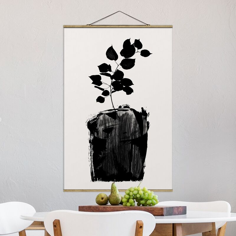 

Imagen de tela - Graphical Plant World - Black Leaves - Alto 3:2 Dimensión LxA: 120cm x 80cm