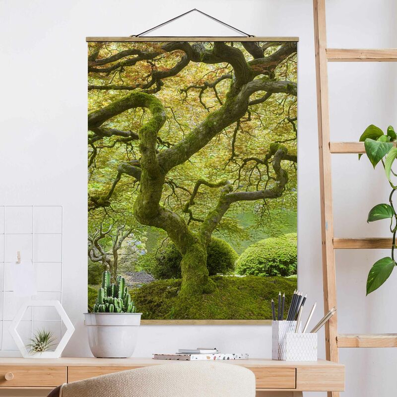 

Imagen de tela - Green Japanese Garden - Alto 4:3 Dimensión LxA: 133.5cm x 100cm