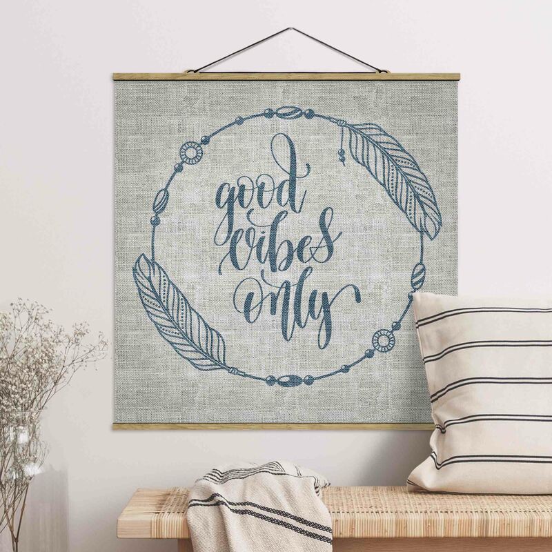 

Imagen de tela - Good Vibes Only Linen Looks - Cuadrado 1:1 Dimensión LxA: 50cm x 50cm