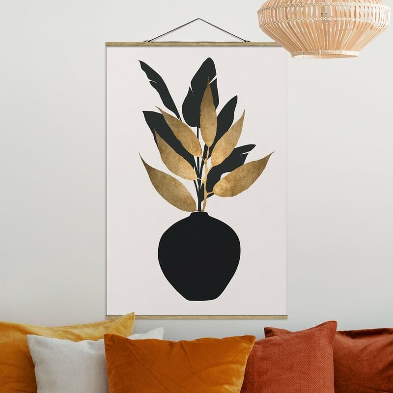 

Imagen de tela - Graphical Plant World - Gold And Black - Alto 3:2 Dimensión LxA: 120cm x 80cm