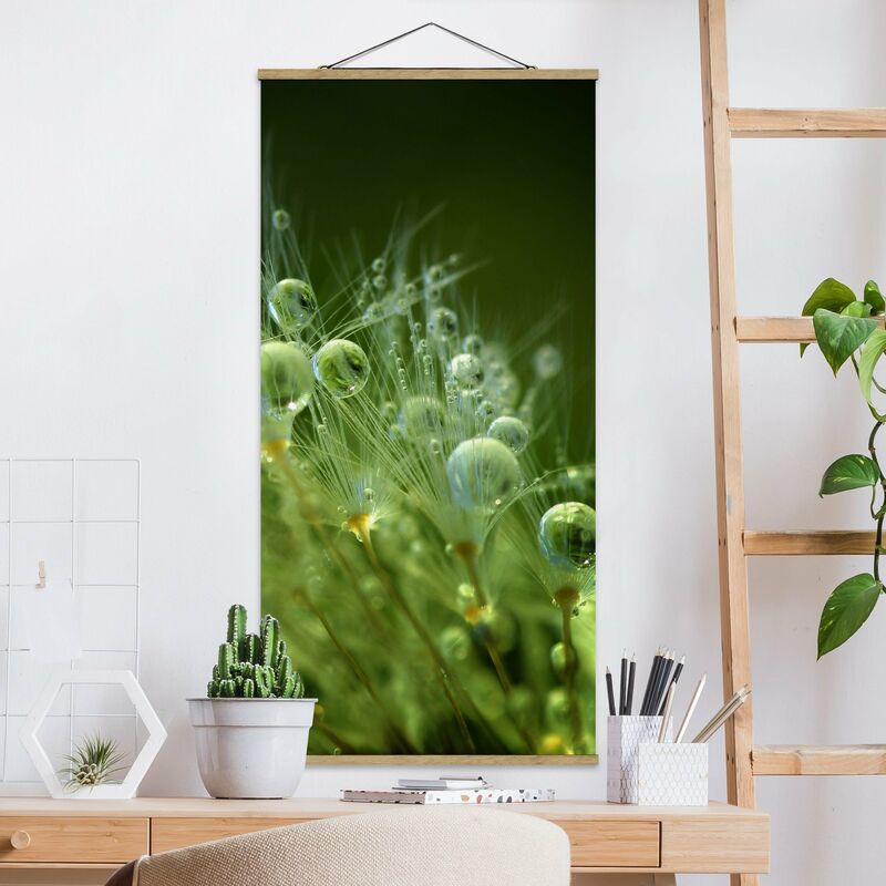 

Imagen de tela - Green Seeds In The Rain - Alto 2:1 Dimensión LxA: 100cm x 50cm