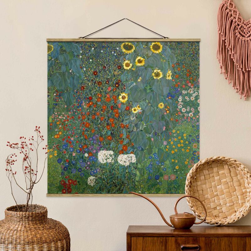 

Imagen de tela - Gustav Klimt - Garden Sunflowers - Cuadrado 1:1 Dimensión LxA: 80cm x 80cm