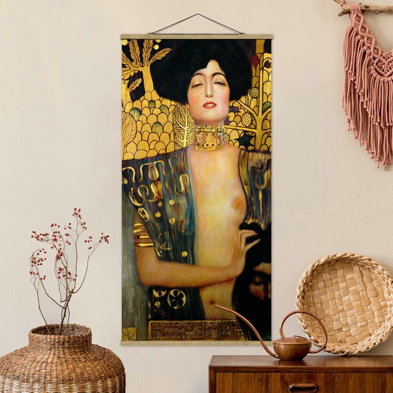 

Imagen de tela - Gustav Klimt - Judith I - Alto 2:1 Dimensión LxA: 100cm x 50cm