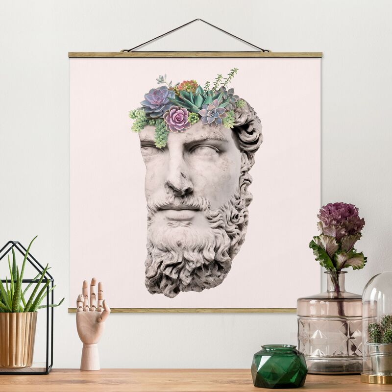 

Imagen de tela - Head With Succulents - Cuadrado 1:1 Dimensión LxA: 80cm x 80cm