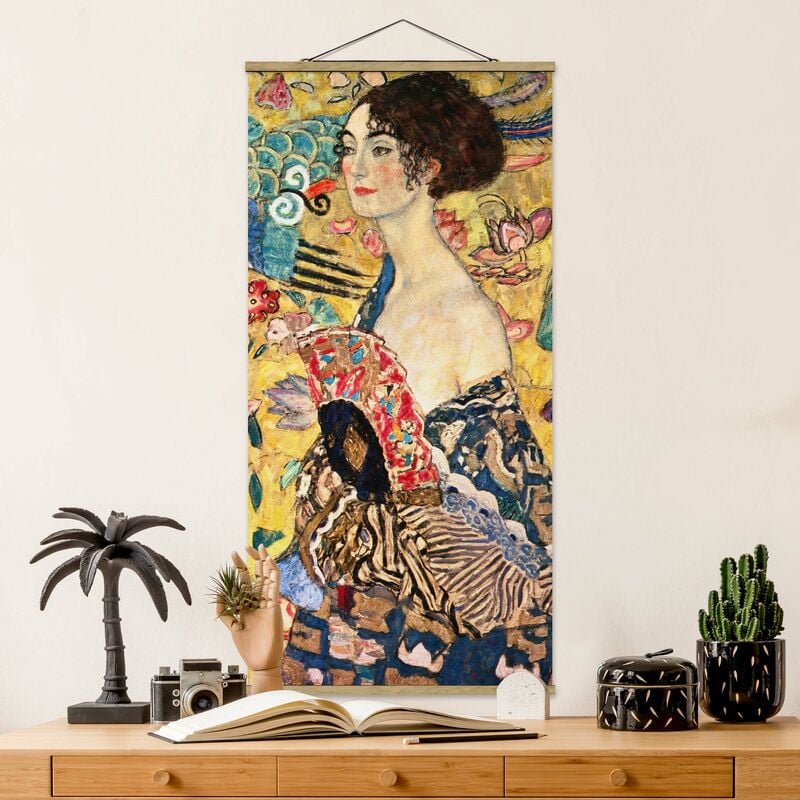 

Imagen de tela - Gustav Klimt - Lady With Fan - Alto 2:1 Dimensión LxA: 70cm x 35cm
