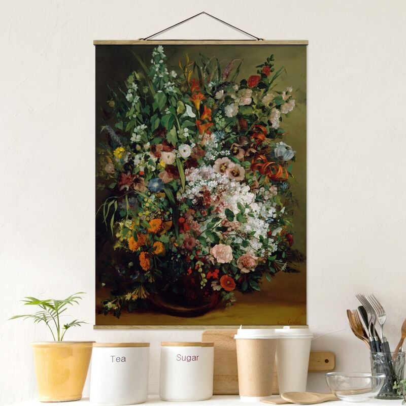 

Imagen de tela - Gustave Courbet - Bouquet In Vase - Alto 4:3 Dimensión LxA: 66.4cm x 50cm