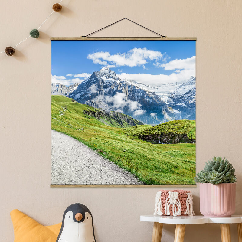 

Imagen de tela - Grindelwald Panorama - Cuadrado 1:1 Dimensión LxA: 100cm x 100cm