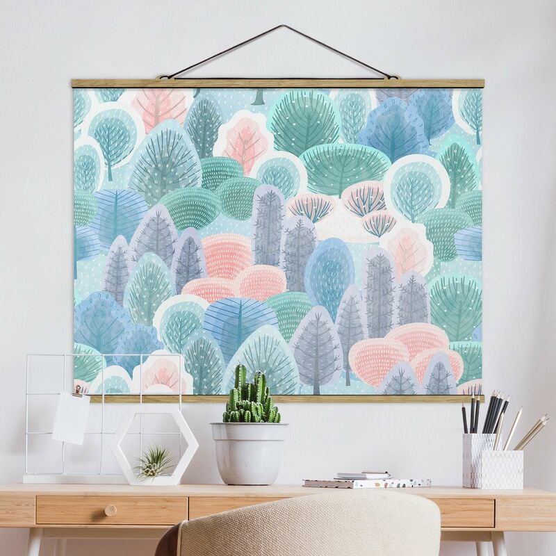 

Imagen de tela - Happy Forest In Pastel - Apaisado 3:4 Dimensión LxA: 75cm x 100cm