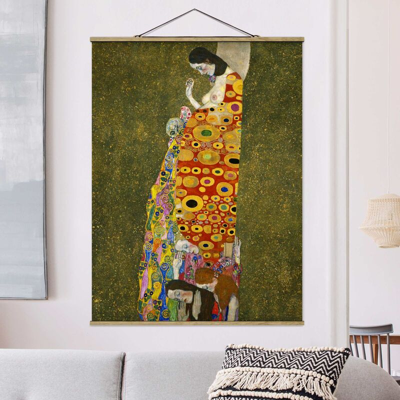 

Imagen de tela - Gustav Klimt - Hope II - Alto 4:3 Dimensión LxA: 46.5cm x 35cm