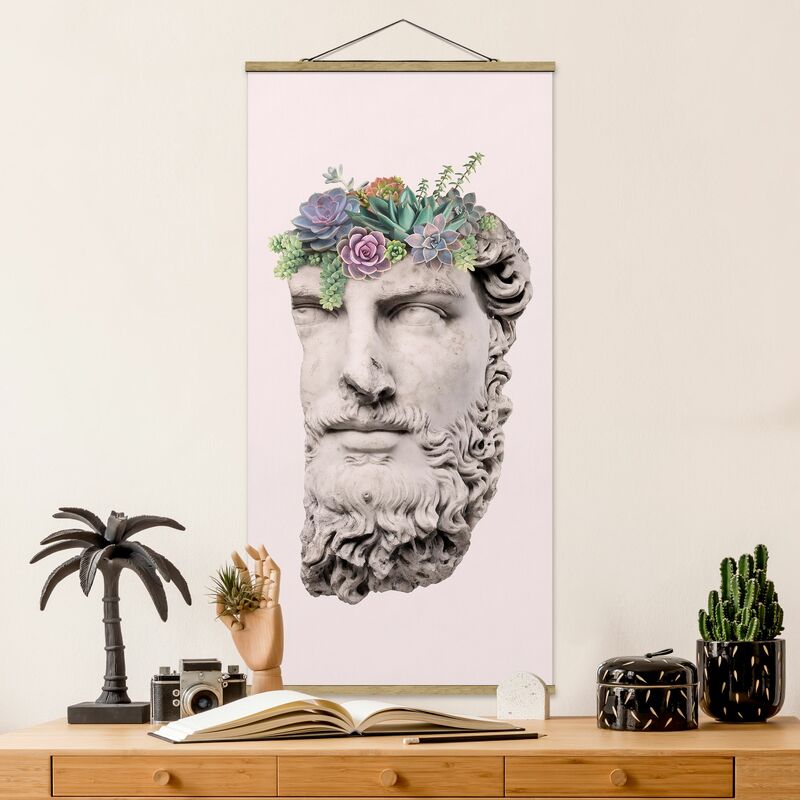

Imagen de tela - Head With Succulents - Alto 2:1 Dimensión LxA: 100cm x 50cm