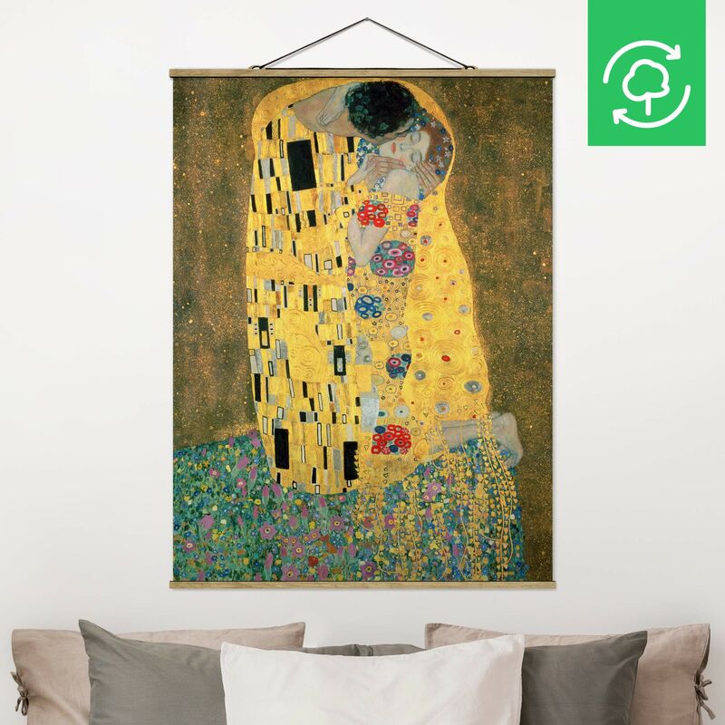 

Imagen de tela - Gustav Klimt - The Kiss - Alto 4:3 Dimensión LxA: 106.5cm x 80cm