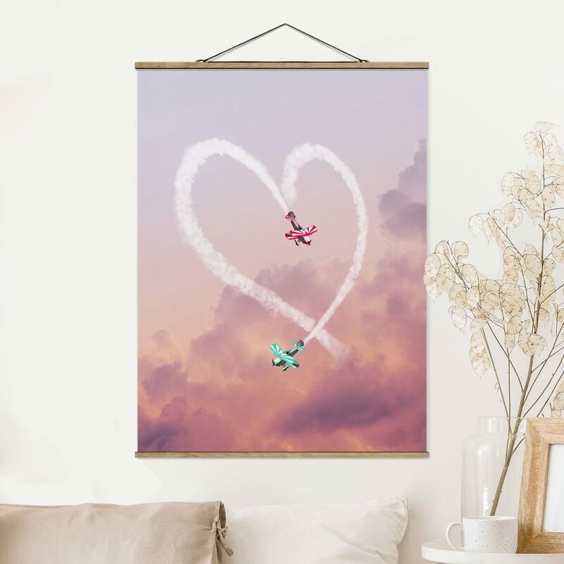

Imagen de tela - Heart With Aircraft - Alto 4:3 Dimensión LxA: 66.4cm x 50cm