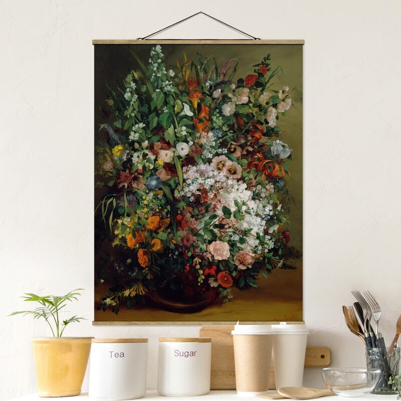 

Imagen de tela - Gustave Courbet - Bouquet In Vase - Alto 4:3 Dimensión LxA: 133.5cm x 100cm