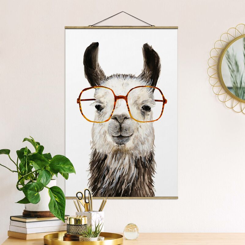

Imagen de tela - Hip Lama With Glasses IV - Alto 3:2 Dimensión LxA: 52.5cm x 35cm