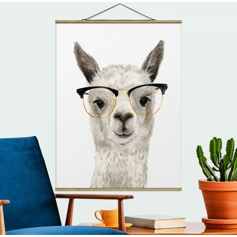 

Imagen de tela - Hip Lama With Glasses I - Alto 4:3 Dimensión LxA: 66.4cm x 50cm