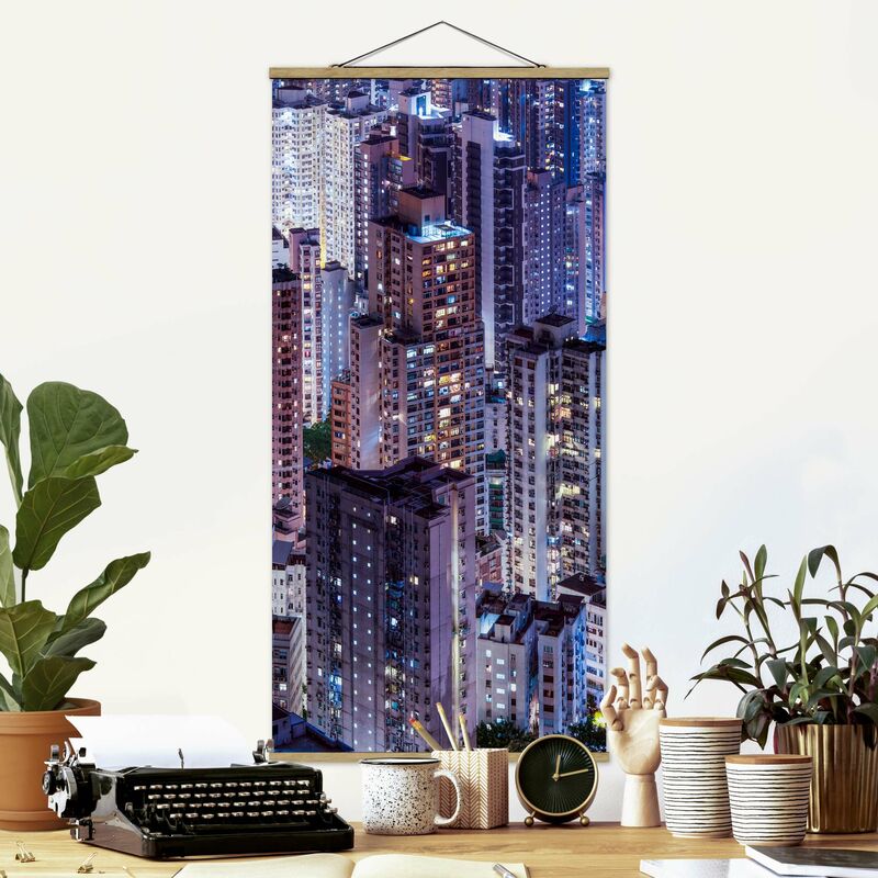 

Imagen de tela - Hong Kong Sea Of Lights - Alto 2:1 Dimensión LxA: 100cm x 50cm